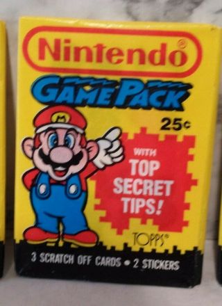 3 Vintage 1989 NINTENDO GAME PACKS - Mario Bros.  - Link - Princess Peach 3