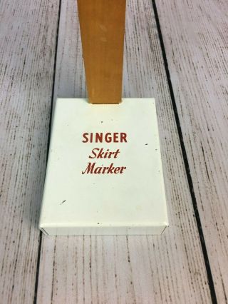 Singer Skirt Hem Marker Ruler Powdered Chalk Bulb Applicator 24 Inch High 2