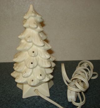 Small 6 1/2 " Vintage Ceramic Light - Up Christmas Tree