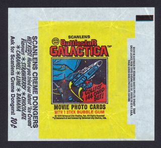 Battlestar Galactica 1979 Scanlens Card Wrapper