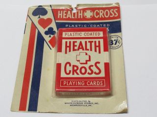 Vintage Health Cross Playing Cards Full Deck Distributed By White Cross Stores