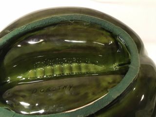 Vintage Retro Mid - Century 1960 ' s Green Glaze Ceramic Ashtray 11” X 9.  5 X 2 3/4” 4