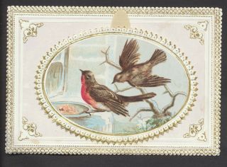 C5123 Victorian Xmas Card: Lifting Chromo & Scrap 1870s