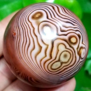 42mm Natural Uruguay Crazy Lace Agate Gemstone Energy Healing Ball.