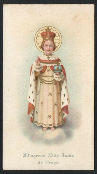 Holy Card Antique De Jesus Bambino Estampa Andachtsbild Santino Image Pieuse