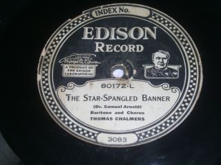 Edison Diamond Disc Record 80172 The Star Spangled Banner / America