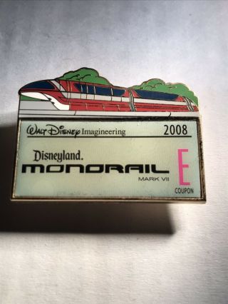 Disney Pin Wdi Imagineering E Ticket Monorail Le 300