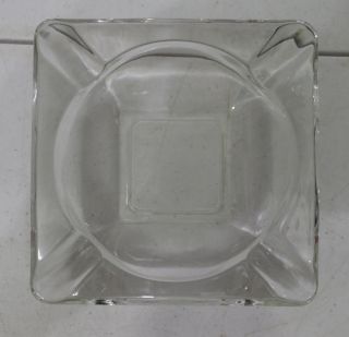 Vintage Anchor Hocking 6 " Square Clear Glass Ashtray