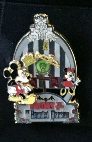 DISNEY’S LE 1500 HAUNTED MANSION FRIDAY THE 13th PIN SET.  2007.  HARD TO FIND 4