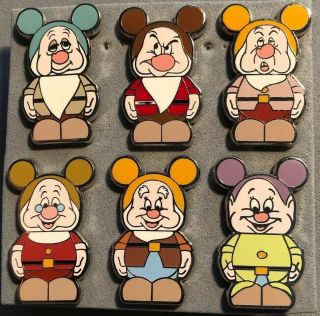 Disney Wdw 2012 Vinylmation Jr 6 Mystery Pin Pack Snow White Dwarfs 6 Pin Set