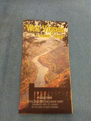 Old Vtg West Virginia Wv Official State Highway Map