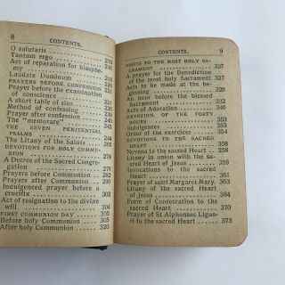 Vintage Catholic Book Pocket Size The Key Of Heaven 1914 Antique Prayer Devotion 3