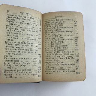 Vintage Catholic Book Pocket Size The Key Of Heaven 1914 Antique Prayer Devotion 4