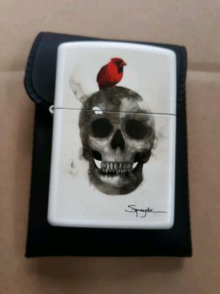 Spayde Skull Cardinal Zippo Lighter W/ Case