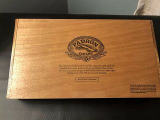 Padron Cigars 7000 Wood Cigar Box 12 1/2 X 7 X 2” Large 4