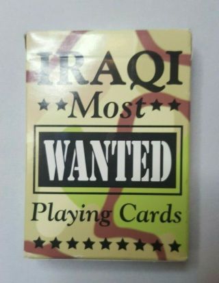 Iraqi Most Wanted Playing Cards 52 Card Deck Iraq War Opened Complete