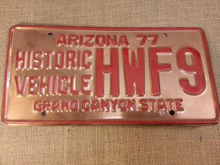 Vintage Arizona Historic Vehicle Copper License Plate
