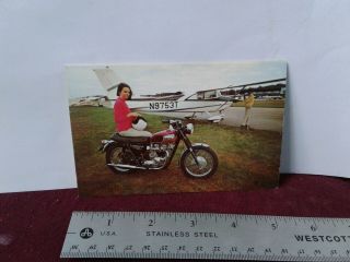 1969 Triumph 650 Motorcycle Postcard Bonneville