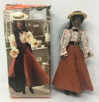 Vintage 1975 Jody Country Girl Doll Ideal 9” Black African American Box