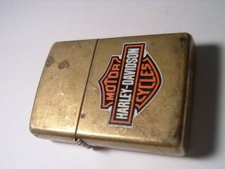 1997 Brass Harley Davidson Zippo Lighter
