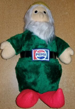 Vintage 1970 ' s Pepsi Stuffed Plush Christmas Elf Doll Animal Fair Inc 18 