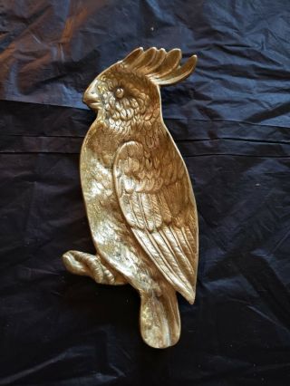 Mcm Vintage Brass Parrot Ashtray By Ball & Ball - Perfect For Your Tiki Bar
