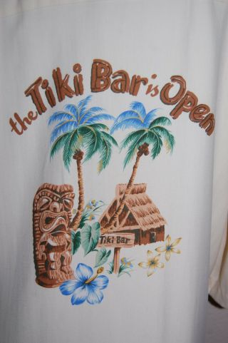 Hilo Hattie 100 Silk " Tiki Bar Is Open " Men 
