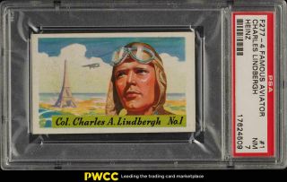 1938 F277 - 4 Heinz Famous Aviators Colonel Charles Lindbergh 1 Psa 7 Nrmt (pwcc)