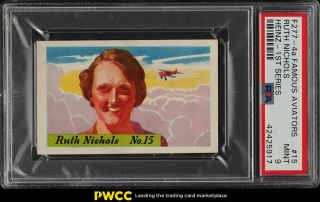 1936 F277 - 4a Heinz Famous Aviators 1st Series Ruth Nichols 15 Psa 9 (pwcc)