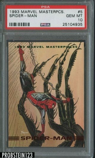 1993 Skybox Marvel Masterpieces 5 Spider - Man Psa 10 Gem