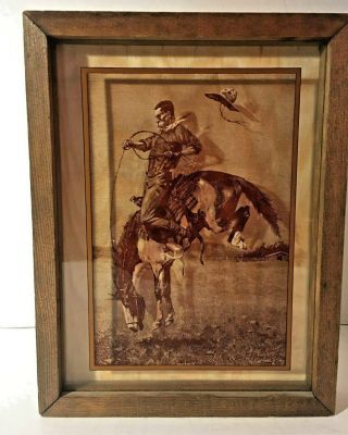 Frederic Remington Bucking Bronco Lucid Lines Photography On Glass