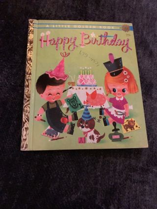 Happy Birthday,  A Little Golden Book,  1960 B Vintage