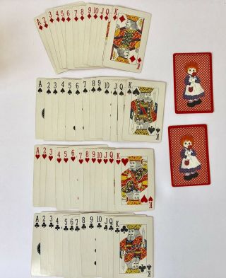 Raggedy Ann and Andy Playing Card Decks Brown & Bigelow Leather Bound Hallmark 3