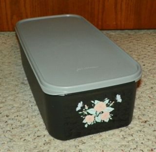 Tupperware - Modular Mates - Recipe Box / Photo File Box - 25 Cup - Black & Gray