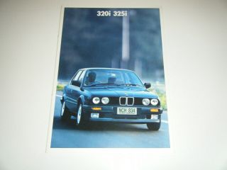 Vintage 1987 Bmw 320i 325i Car Dealers Sales Brochure