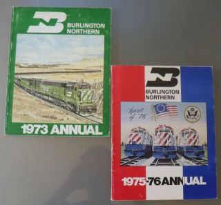 (2) Burlington Northern Annuals,  1973 And 1975 - 76 6/8