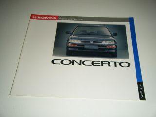 Vintage 1989 Honda Concerto Car Dealers Sales Brochure