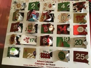 Disney Store 25 3.  5 " Tsum Tsum Plush 2018 Advent Calendar Open Limited Edition