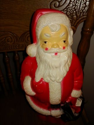 Vintage 1968 Empire Lighted Santa Blow Mold 13 Inch and Great 2