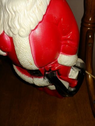 Vintage 1968 Empire Lighted Santa Blow Mold 13 Inch and Great 4