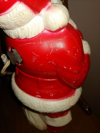 Vintage 1968 Empire Lighted Santa Blow Mold 13 Inch and Great 5