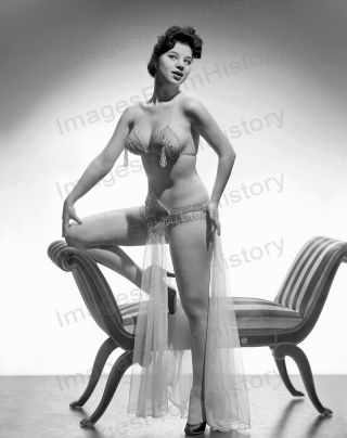 8x10 Print Sexy Model Pin Up Sherri Shame Burlesque Stripper 1960 
