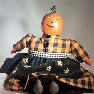 Joyce Tapply Bingham American Folk Art Pumpkin Doll House Of Hatten Thanksgiving