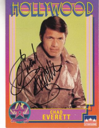 Signed Hollywood Trading Card Of Chad Everett