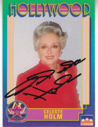 Signed Hollywood Trading Card Of Celeste Holm