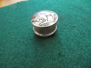 Unique Handcrafted U.  S.  Buffalo Nickel Copper Coin Snuff Box/ Pill Box
