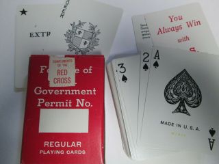 Vintage American Red Cross Deck Of Playing Cards United States Playing Card Co.