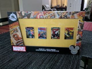 D23 Exclusive Disney Marvel Comic Pin Set Limited Edition Out Of 500 (set Of 4)