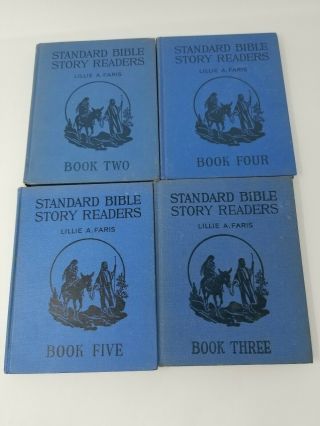 Vintage Standard Bible Story Readers - Lillie Faris 2,  3,  4,  5 - 1947