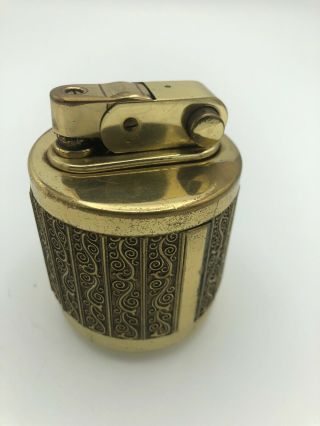 Unique Retro Table Lighter Decorative Collectible Antique Vintage Gold Old Style